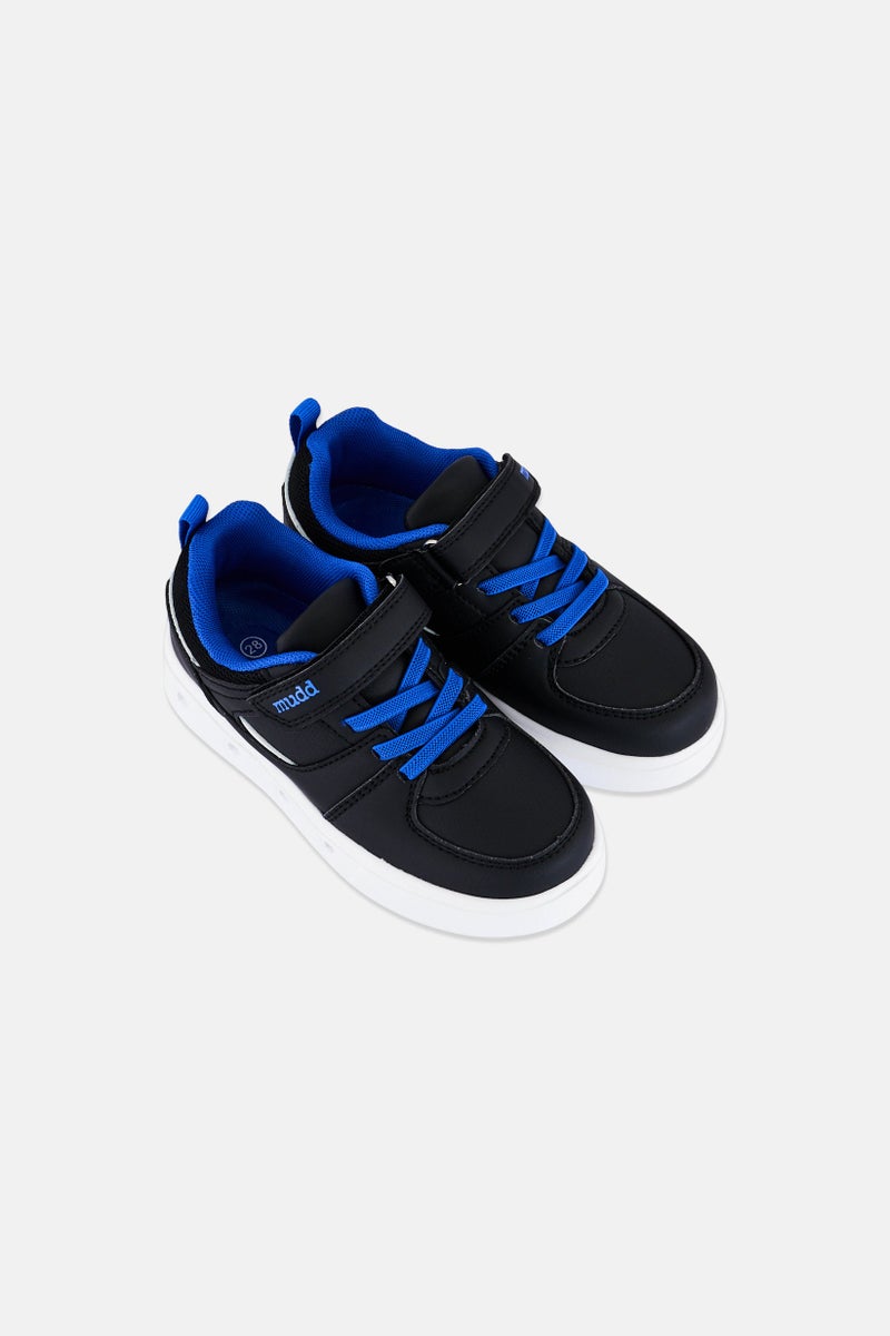 Mudd Kids Boy Velcro Closure Outdoor Shoes, Black - Image 3